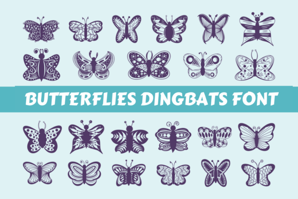 Butterflies: A Whimsical Dingbats Font for Sweet Design Projects