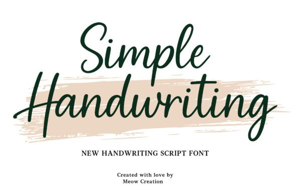 Simple Handwriting: The Font That Feels Like a Personal Note