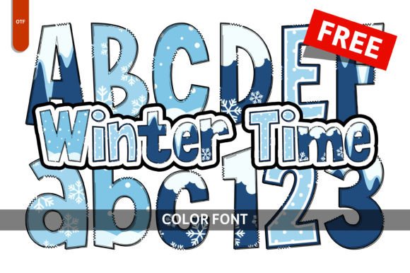 Winter Time: A Whimsical Color Font for Playful Designs