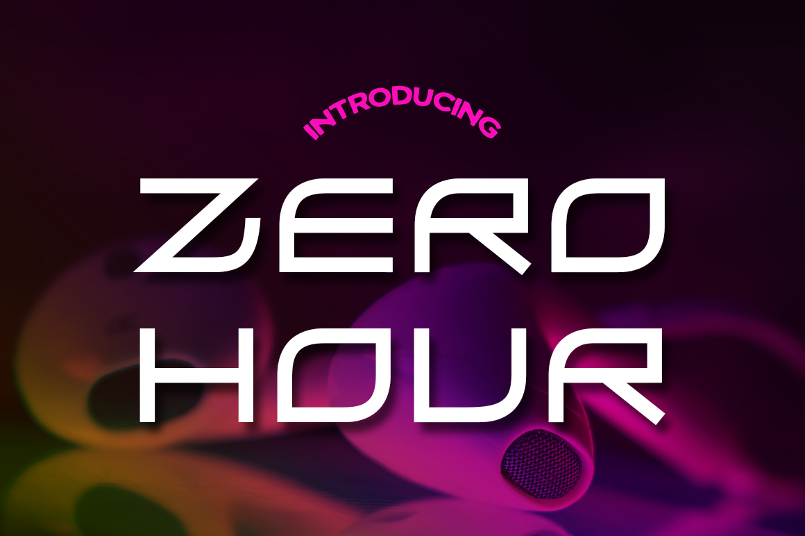Zero Hour: The 90s-Inspired Font for Modern Techno & Branding